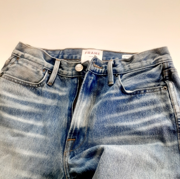 Frame Denim Le High Straight Jeans Pants Blue Ladies size 26 Slacks - Picture 13 of 14